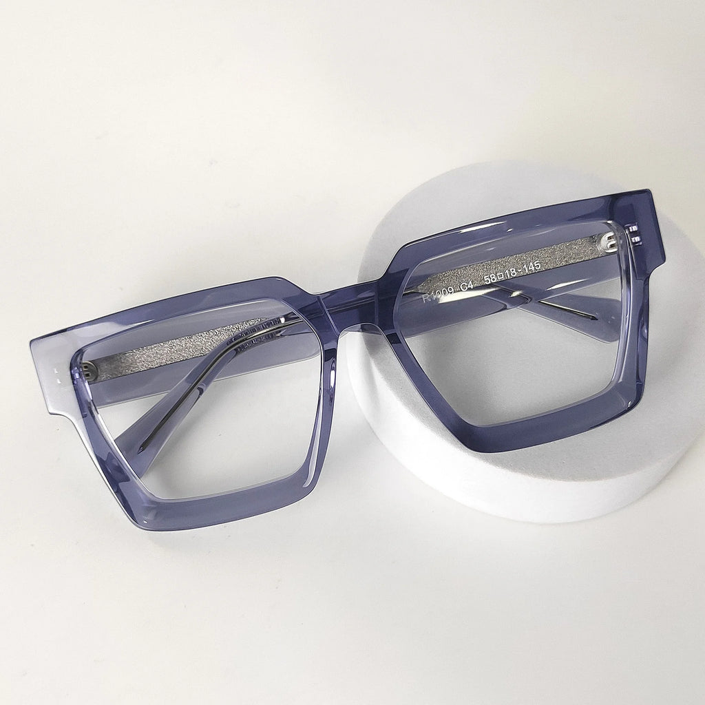 2023 Designer Eyeglasses with Transparent Acetate Optical Frame Famous Brands Solid Pattern Best Quality Eyewear Best Hinges