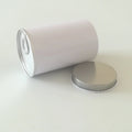 Food Grade 3.5g 100ml Hand Sealable  Metal Top Tin Can with Easy Pull End and Plastic Top Cover
