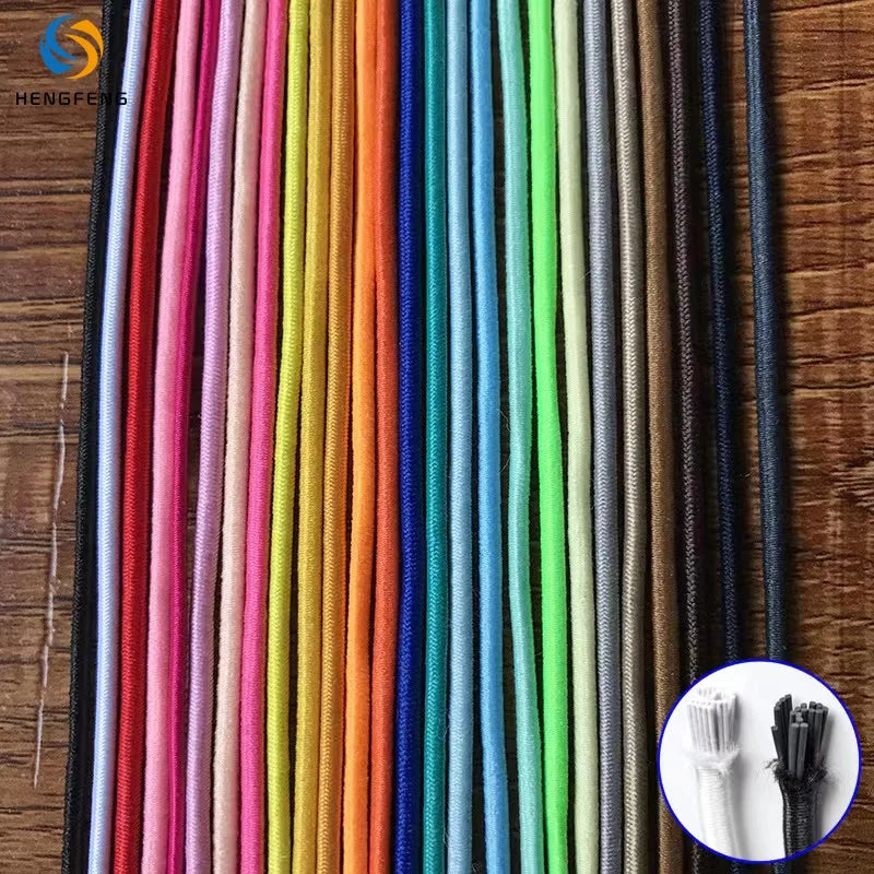 Wholesale Custom 0.8mm-8mm Round Elastic Band Elastic Cord Elastic Bungee Cords