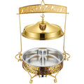 New Design Chaffing Dishes Buffet Catering Stainless Steel Luxury Gold 4.5L/6L/8L Food Warmer Hanging Chafing Dish