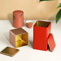 85*85*85mm Custom Logo Printing Tea Tin Can Food Grade Square Tin Box Canister Metal Box for Loose Tea Candy Cookie Packing