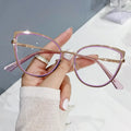 Fashion Anti Blue Optical Spectacles Eyeglass Frame Trendy Metal Optical Computer Glasses Frame Women Designer Eyeglasses Frame