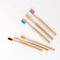 Customizable Portable Bamboo Toothbrush Soft Personalized for Kids and Adults Charcoal Bristle