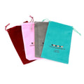 Small Velvet Jewelry Pouch Velvet Gift Drawstring Pouch Bag Custom logo for Jewelry Gift Camera