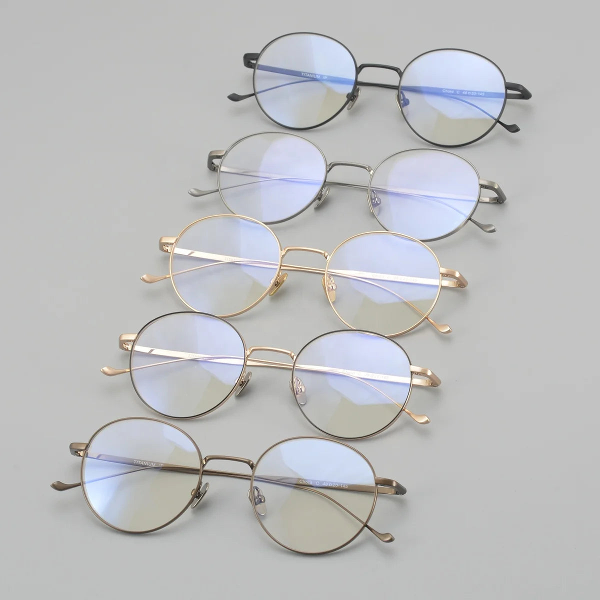 New Business Change Logo Pure Titanium Round Lightweight Unisex Anti-blue Full-Rim Eyeglasses Frames OEM Factory