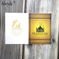Eid Mubarak Assorted Ramadan Note Cards Ramadan Mubarak Moon Stars Greeting Card Muslim Holiday Party Invitation Cards SD1588