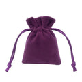 CSMD Gift Packaging Customized Thick Velvet Material Embossing Purple Jewelry Drawstring Bag Pouch for Necklace Bracelet Earring