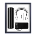 Custom  3 in 1 Vacuum Flask Neck Massager Power Bank With Phone Stand Luxury Business Welcome Cooperate Gift Set