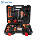 Kingsdun 102pcs Power Tools Combo Set Electric Drill Power Toolkit for Woodworking 12V Electric Drive Impact Drill Set