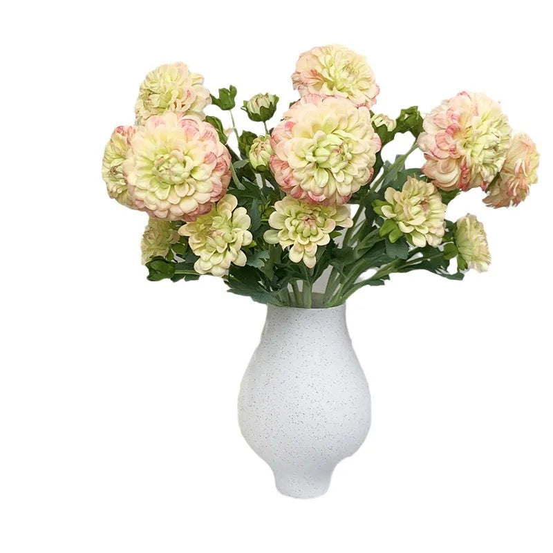 H-333 Attractive Artificial Flowers Dahlia Decorative Artificial Chrysanthemum Flower Ball Real Touch Flowers Artificial