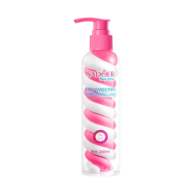 The Most Popular New Private Labels SADOER Strawberry Marshmallow Body Lotion Moisturizes and Hydrates in Autumn and Winter