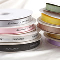 PandaSew Custom Logo Silk Screen Printed Gift Personalised Ribbons Brand Name Polyester Ribbon
