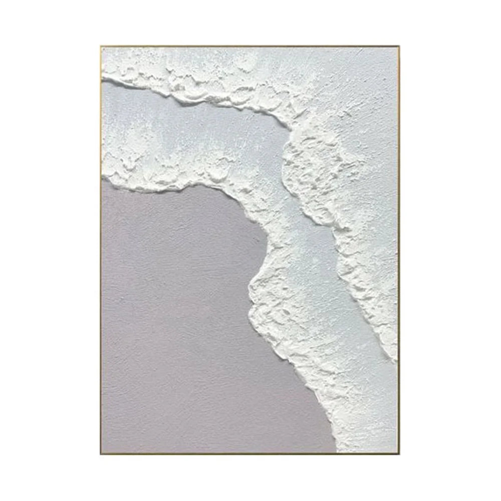 100%Hand Painted Living Room Decor White Relief Large Modern Textured Art Artwork Abstract Painting