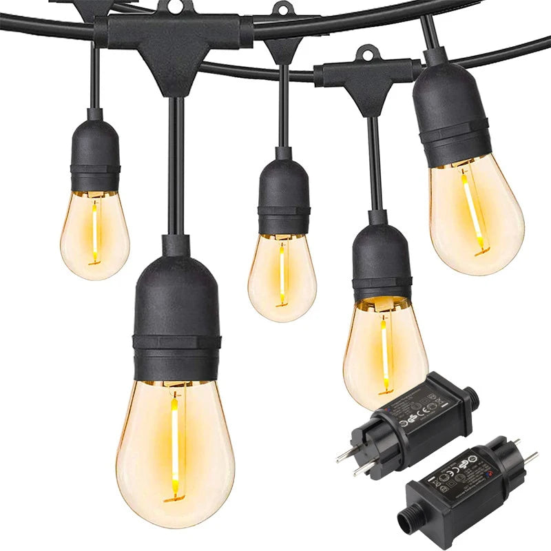 JAIYI Factory Direct Selling Price S14 LED with Adapter String for Christmas Tree Decoration
