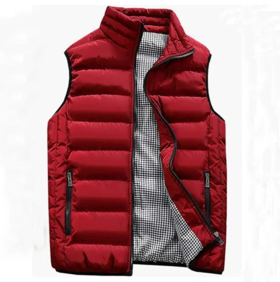 Hot Selling Online Men's Classic Winter Vest 100% Polyester Waterproof Warm Waistcoat Fashionable Padded Gilet Outdoor Jackets
