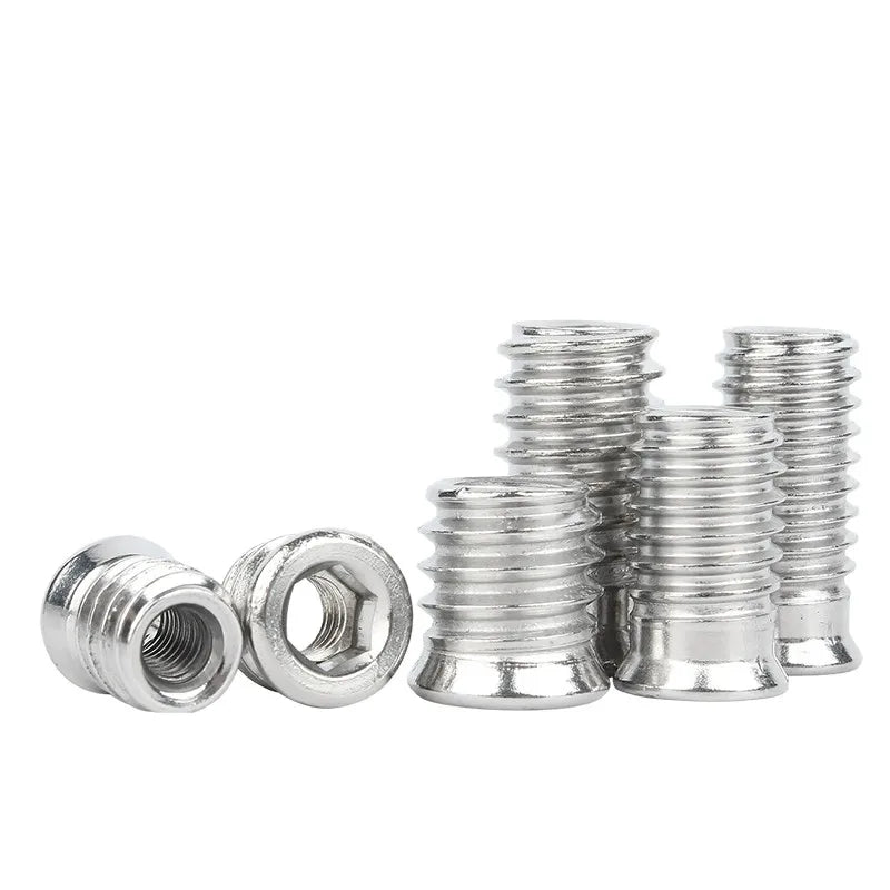 Furniture Embedded Nut 5mm Hexagon M2 M4 M7 Stainless Steel Wood Threaded Insert Press Nut Screw Bullhof
