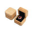 Popular Wood Bamboo Jewelry Display Storage Ring Box Organizer with Suede Interior for Jewelry Container