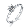 High Quality Prevalent 18k Gold Plated Gra Moissanite Engagement Ring 6 Prong for Girl Women