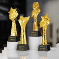 Newest Years Digital Resin Trophy Sports Team Building Etched Crystal Glass Medal Awards Cup