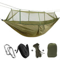 1-2 Person Lightweight Nylon Portable Hammock High Strength Parachute Fabric Outdoor Camping Hanging Bed Mosquito Net for Hiking