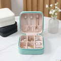 New Fashion Zipper PU Leather Portable Travel Jewelry Storage Box Elegant Earrings Necklace Ring Organizer for Girls MegaBDM