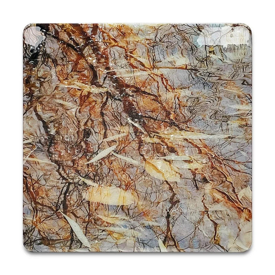 Wholesale Hot Sale Abstract Luxurious Textures Red Blue Gradient Resin Diamond Hand-Painted Crack Wall Art for Hotel