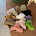 TongLing Colorful Large Faux Fur Hair Claw Clips Plush Hair Catch Barrette Jaw Clamp for Women Thick Hair