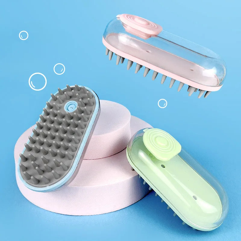 Pet Dog Cat Bath Brush Massage Brush Hair Grooming Cleaning Tool Shampoo Dispenser Cat Bathing Brushes