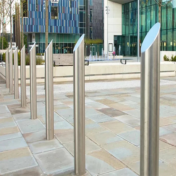 Road Safety IP68 Embedded Sidewalks Waterproof Lockable Folding Car Park Barrier Bollard Post