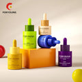 30ml 40ml 50ml Matte Black Green Yellow Glass Serum Dropper Bottles Cosmetic Essential Oil Bottle Hair Oil Bottles Packaging