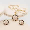 Bridal Diamond 18k Gold Plated Fashion Jewelry Sets Dubai Zircon Infinity Set Jewelry Fine Zirconia Jewelry Earrings for Women