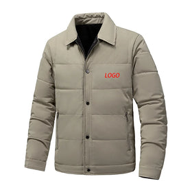Men's Thickened Reversible Padded Jacket - Warm Lined Lightweight Warm Winter Coat with Stand Collar | Cold Wave Protection