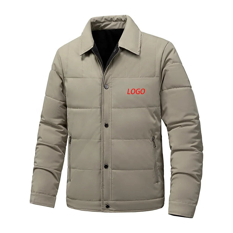Men's Thickened Reversible Padded Jacket - Warm Lined Lightweight Warm Winter Coat with Stand Collar | Cold Wave Protection