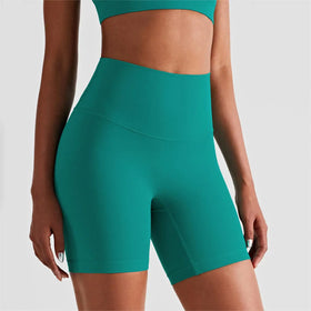 New Hot Selling Summer Women High Waist Running Yoga Shorts Breathable Casual Sports Fitness Gym Shorts