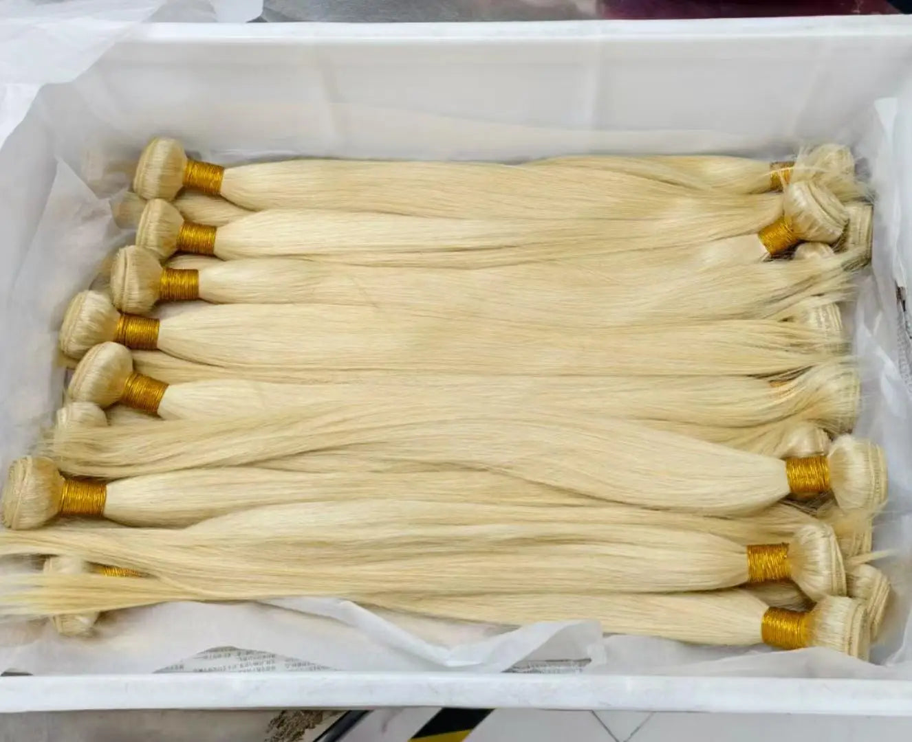 Accept Sample Straight 613 Blonde Human Hair Bundles Extension Natural Brazilian Mink Blonde Hair Vendors