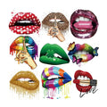 TUOCHENG Factory Custom Transfer Sticker Lips Design Heat Press Patches for TShirts Durable Iron on Label Decals Gang Sheets