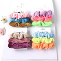 3/5/Pcs Silk Scrunchies Print Leopard Scrunchie Set Elastic Hair Bands Solid Color Fashion Headwear Women Hair Accessories Gift