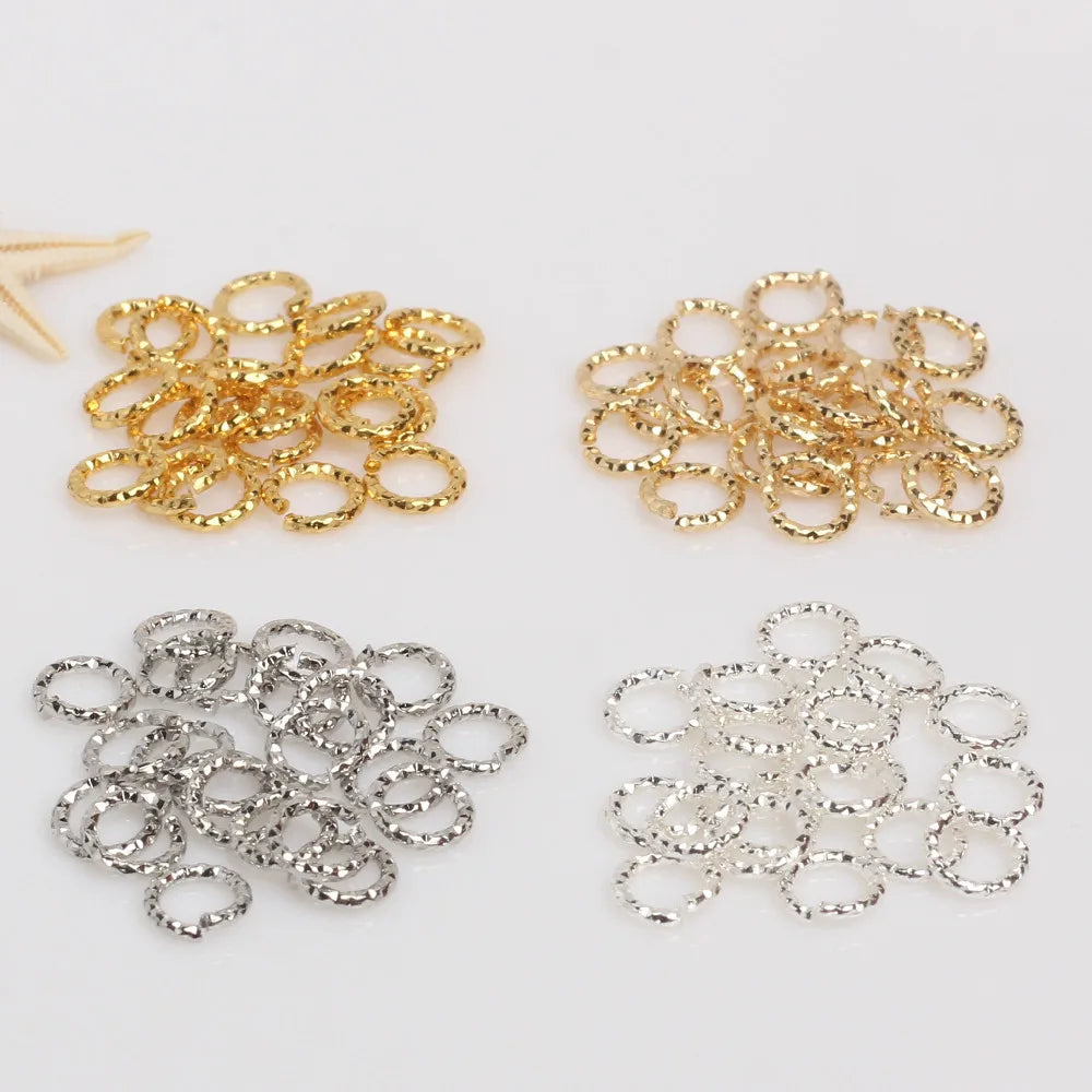 14k Gold Connected Jewelry Findings Simple Open-loop Gold Ring Assembly Copper Handmade Versatile Decorative Accessories