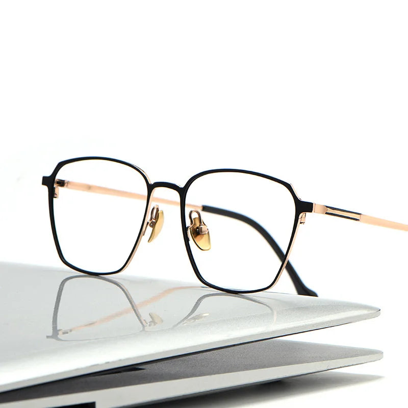 2024 Luxury Designer Eye Glass Frames Optical Glasses Men Titanium Anti Blue Light Optical Metal Square Eyeglasses Frame Glasses