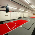Modern Style Interlocking Badminton Court Flooring PP Material Click Installation Vinyl Tile for Basketball Court Graphic Design