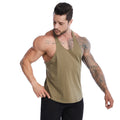 Basketball Workout Cotton Men's Vest tank Top Solid Color Sleeveless Gym Fitness Men's Gym tank Top