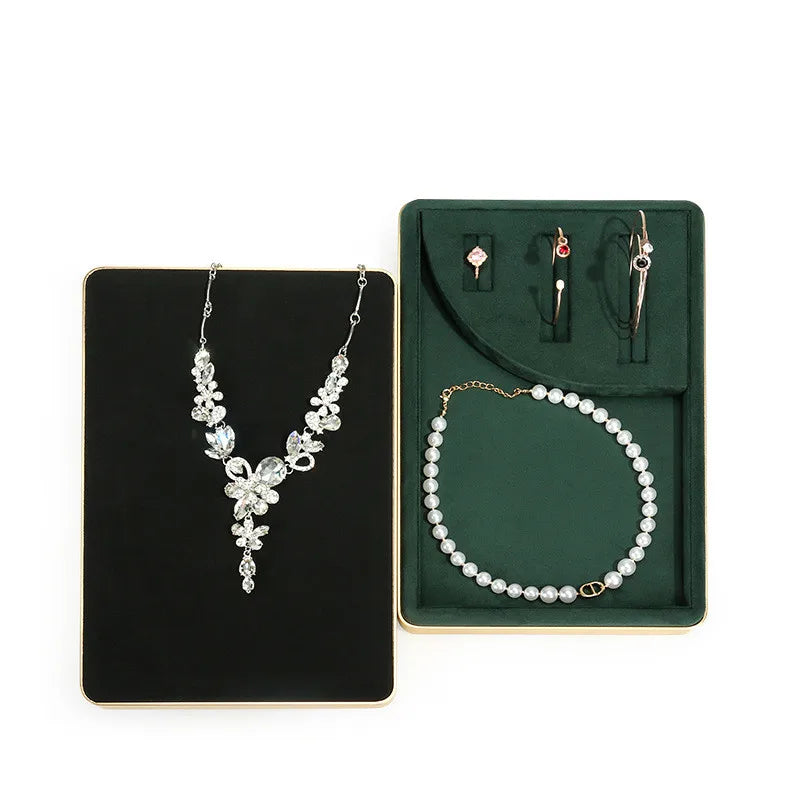 High Grade Multifunction Wedding Ring Bracelet Necklace Fancy Metal Jewelry Display Tray for Jewelry showcase