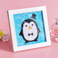 Cartoon Penguin Diamond Painting Kits for Kids Crystal Diamond Painting Animal Cartoon Painting Frame Home Decor