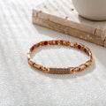 Fashion Men's Jewelry Stainless Steel Energy Man Bracelet Cubic Zirconia Health Bio Bracelet for Man