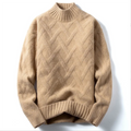 2022 Winter New Men's Sweater Long-sleeved Knitted Base Shirt Half-turtleneck Thickened Sweater