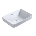 Chaozhou Factory Price Semi Counter Ceramic Bathroom Sink Rectangle Cabinet Wash Hand Basin