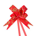 Rose Printed Pull Bow Polyester Ribbon Colorful Bows Gift Flower Basket Box Packaging Christmas Decorating