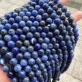 Factory Wholesale Smooth Genuine Sodalite Gemstone Beads 8mm Loose Beads for DIY Jewelry Making Full Strand
