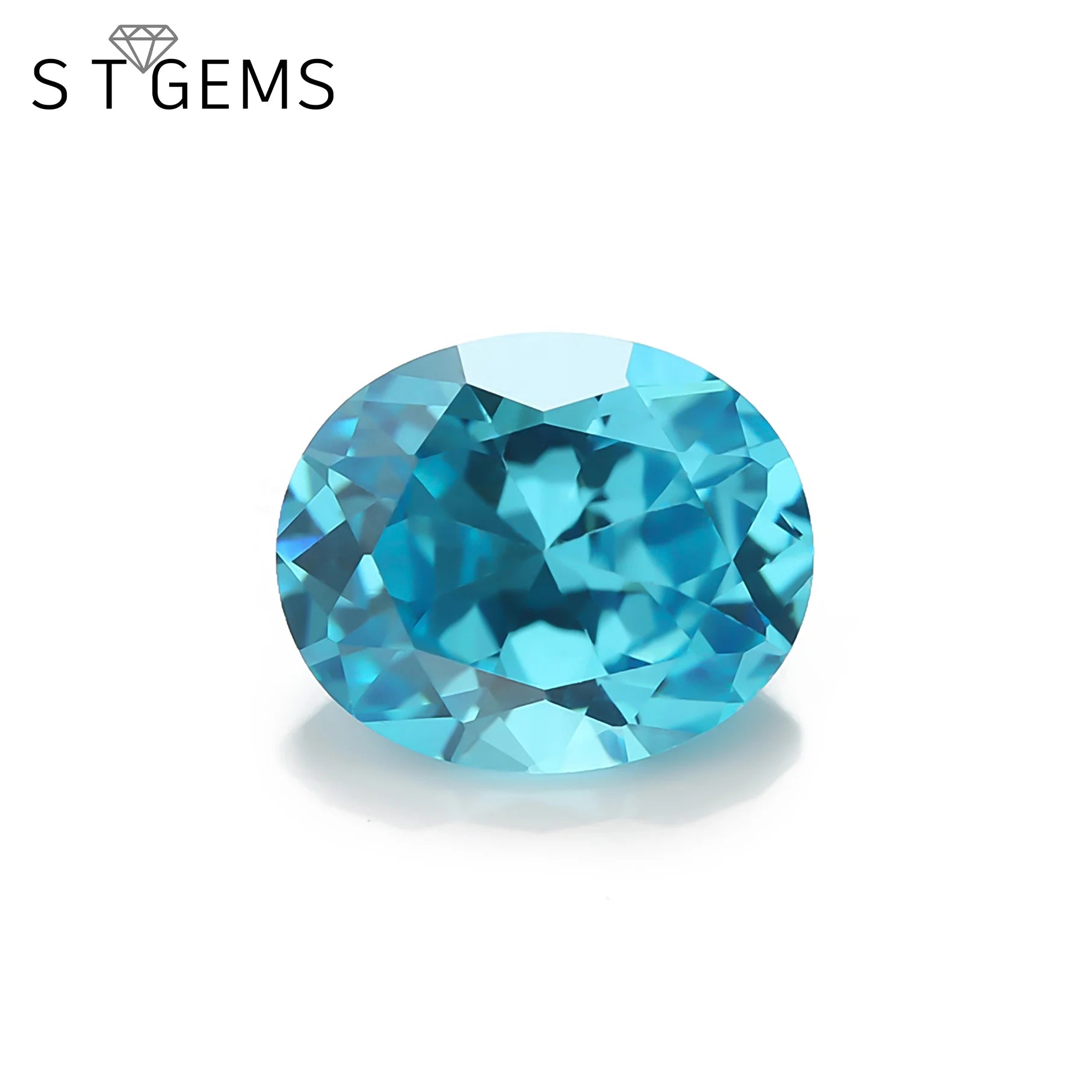 Synthetic Loose Light Blue Cubic Zirconia CZ Stone for Jewelry Making