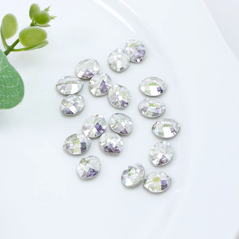 Dongzhou Crystal Glass Rhinestones Oval Shape K9 Crystal Fancy Stone Wholesale Loose Crystal Beads for Jewelry Diy Accessories